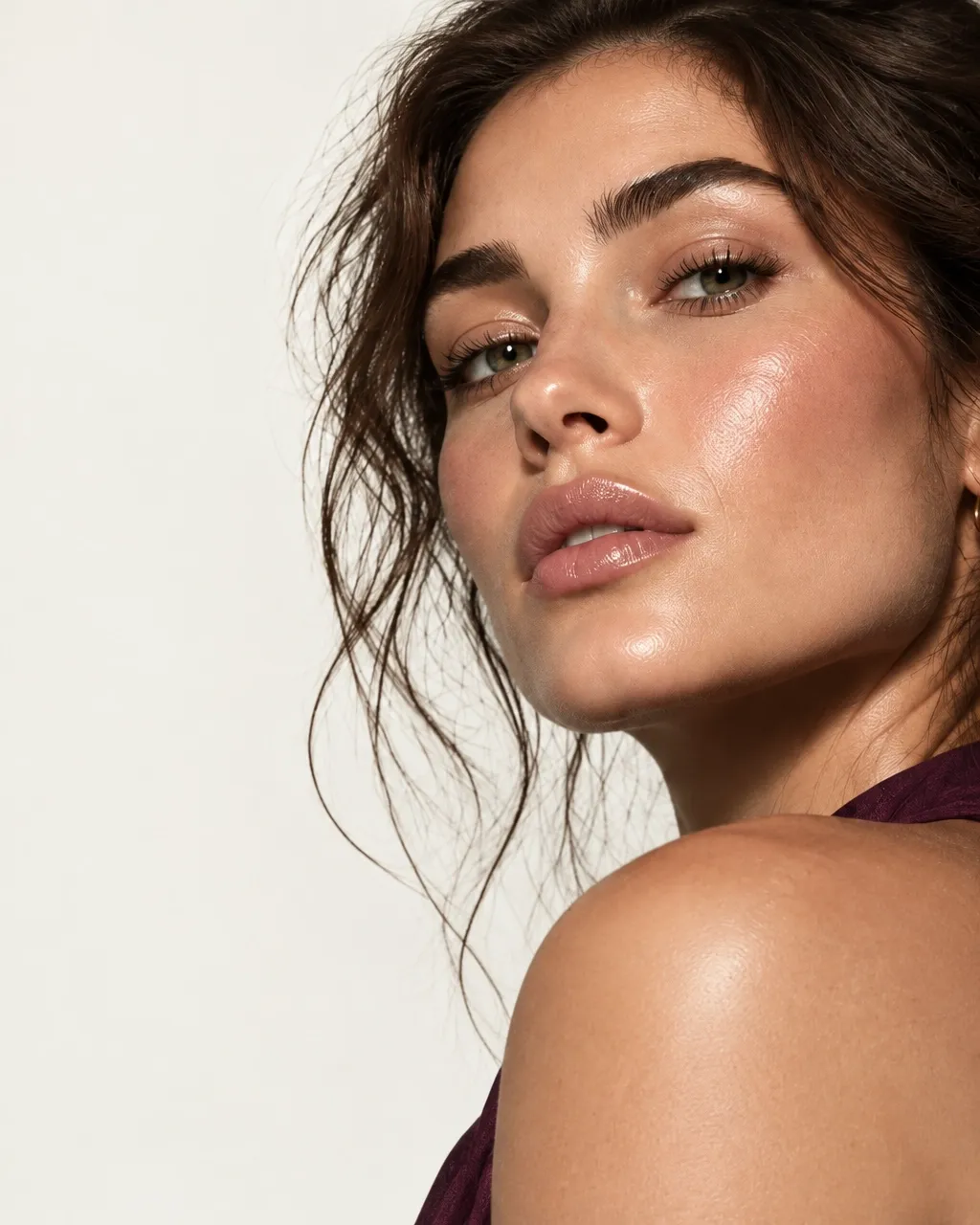 A woman with naturally radiant, healthy-looking skin